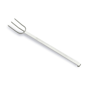 U.P. Forchetta da portata in acciaio inossidabile con manico lungo e finitura a specchio per grigliate e campeggio - Product Image 1