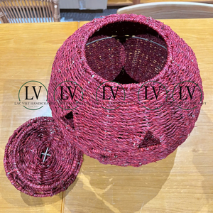 Cesta de calabaza de algas marinas ecológica para decoración de Halloween, decoración para fiestas de Halloween, venta al por mayor desde Vietnam - Product Image 3