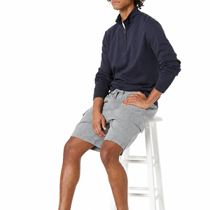 Shorts en molleton de coton pour homme à prix réduit, coupe-vent avec cordon de serrage, logo et couleur personnalisables, 280 g/m², respirant et à séchage rapide - Product Image 5