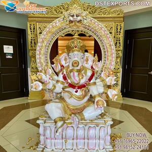 อินเดียงานแต่งงานFoyerตกแต่ง 3D Ganesha Maharaniงานแต่งงานไฟเบอร์กลาสGaneshaอินเดียงานแต่งงานFoyerตกแต่ง 3D Ganesha - Product Image 3