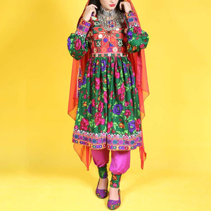 Nuevo Vestido Afgano Kutchi en Oferta, Vestido Étnico Afgano Hecho a Mano con Espejos, Vestido Tradicional de la Cultura Afgana para Mujer - Product Image 2