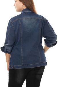 Women Casual <b>Denim</b> Jeans <b>Jacket</b> Wholesale Rate Breathable Stylish Cotton <b>Customized</b> Design Plus Size Winter Knitted High Quality - Product Image 4