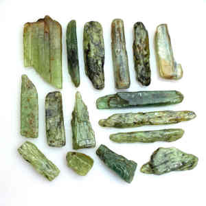 Kyanite Verte Naturelle Brute, Pierre Précieuse Cristalline, Pierres Libres de 9x18,5 à 9,5x28 MM pour la Fabrication de Bijoux DIY - Product Image 2