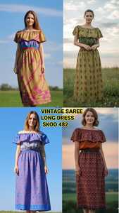 Robe de soirée longue sans manches pour femme en rayonne, style bohème vintage, simple, avec dentelle, pompons, boutons et fermetures éclair, doublure en soie - Tendance et élégante - Product Image 2