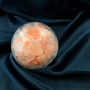 Lámpara de Sal del Himalaya con Brillo Relajante, Tallada, Estilo Moderno, Decoración para el Hogar, Luz Suave - Product Image 5