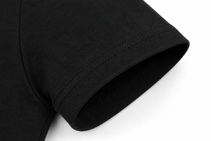 <b>Women's</b> <b>Black</b> Crew Neck <b>Crop</b> <b>Top</b> Short Sleeve Slim Fit Knitted Solid Casual Streetwear Summer Eco-Friendly 100% Cotton - Product Image 4