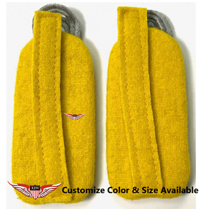 KEW Vintage Epaulettes Style Grey <b>Braided</b> Shoulder Boards Yellow Fabric Durable Garment <b>Accessories</b> - Product Image 3