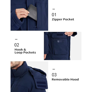 Men's Waterproof Parka Jacket Warm Insulated Winter Outdoor <b>Coat</b> Hooded <b>Heavy</b> <b>Duty</b> Workwear Wholesale Manufacturer Hooded Water - Product Image 6