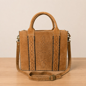 Premium Genuine Suede <b>Leather</b> Shoulder <b>Bag</b> for Women Vintage Western Handbag Designer Satchel Everyday Travel Office Fashion - Product Image 1
