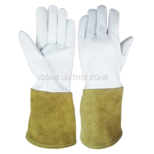 ถุงมือหนังแท้ ISONZ ป้องกันความร้อน ยาวถึงข้อมือ สำหรับงานเชื่อม TIG อาร์กอน - Product Image 2