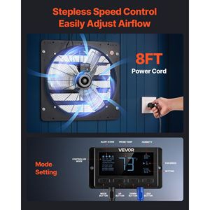 Ventilatore da Soffitta a Parete Programmabile da 24 Pollici con Controllo della Temperatura, Velocità Variabile, 2900 CFM, Tecnologia EC Ecologica - Product Image 6