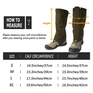 Wholesale High Performance Waterproof Oxford Leg Gaiters | Durable Snow <b>Boot</b> <b>Covers</b> | Outdoor Hiking Hunting Gear - Product Image 5