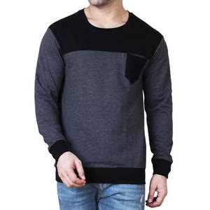 Sweat-shirt noir XERION SPORTS pour homme, col rond, multi-poches, en coton, style streetwear, coupe classique, hiver, anti-rétrécissement, vente en gros - Product Image 4