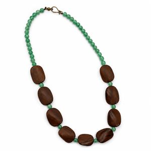 Nouveaux designs de colliers géométriques en bois avec boucles d'oreilles, chaîne plaquée or, ensembles de bijoux bohèmes uniques pour femme, parfaits pour les fêtes - Product Image 5