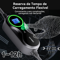 TAYNIU Infinity 7KW 32A Pengisi Daya Mobil Listrik 80V-260V Tipe 2 EV Charger dengan Kabel 5M untuk Semua EV PHEV Pengiriman Dari Brasil