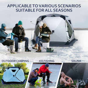 <span class=keywords><strong>Tenda</strong></span> Esagonale Isolata per 4-6 Persone, Tipo a Montaggio Diretto, Ideale per Campeggio Invernale, Escursionismo <span class=keywords><strong>e</strong></span> Pesca sul Ghiaccio - Product Image 3