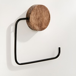 Toallero de Pared con Base de Madera para Decoración de Baños en Hogares y Hoteles - Product Image 3