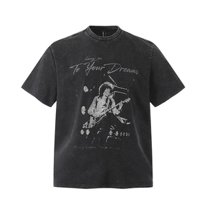 Unisex Short Sleeve Summer Custom 3D logo Heavyweight 100% Cotton Custom High Quality Knitted Fabric Screen Printed Quick Dry - Product Image 3
