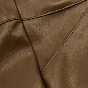 High Waist Professional Manufacture Plus Size Breathable Skinny Fit Custom Design Made Women <b>Leather</b> <b>Shorts</b> Fashionable - Product Image 6