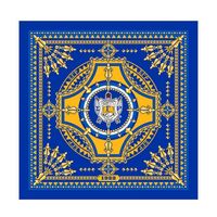 Écharpe SGR Bleu Royal et Jaune – Douce, Tendance, Style Grec Classique – Accessoire Hiver Chaud et Décontracté pour Sororité