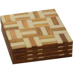 Sous-verre en bois d'acacia de qualité supérieure, conçu pour protéger les surfaces de table lors du service du thé, du café et des boissons - Product Image 5