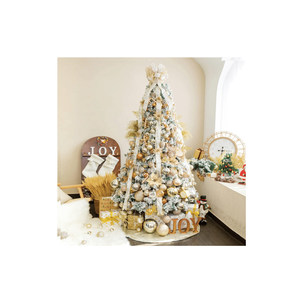 Set di 24 Palline di Natale in Oro Champagne, Decorazioni Infrangibili per Albero di Natale, Ornamenti Natalizi - Product Image 1