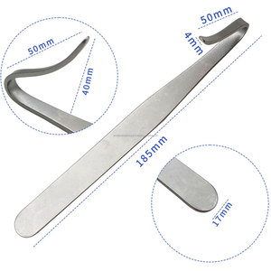 Stainless Steel Surgical Retractor 185mm For General Surgery With 50mm Hook And 4mm Thickness - Product Image 1