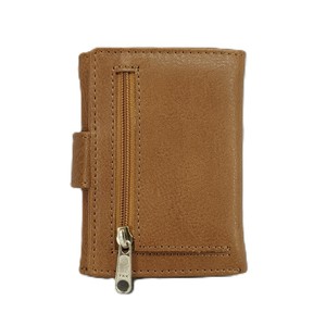 Indian Exporter Genuine Leather Card Holders <b>Metal</b> Men's <b>Wallets</b> Pop-up RFID Coin Zipper Pocket Low Cost Wholesale Gifting Pack - Product Image 2