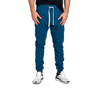 Pantalon de survêtement en molleton pour homme, coupe droite, décontracté, respirant, extensible, 100% coton, poches disponibles, plusieurs couleurs - Product Image 1