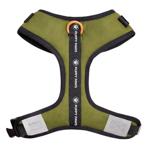 Harnais pour chien ultra doux et respirant vert, ajustable, léger et confortable pour les promenades quotidiennes des chiens actifs - Product Image 1