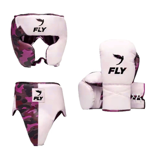 Ensemble de boxe Fly le plus vendu : Gants en cuir véritable, protège-tête et protège-guêtres pour adultes - Product Image 6