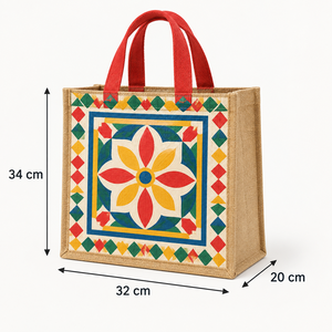 Sac fourre-tout en jute pour courses, avec soufflet, idéal pour supermarché, fruits et légumes, impression personnalisée, vente en gros, marque privée - Product Image 2