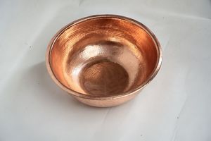 Bassin de pédicure rond en cuivre martelé pour spa des pieds, baignoire de trempage pour salon de manucure, repose-pieds de massage, bol en cuivre pour spa - Product Image 4
