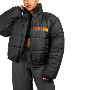 เสื้อโค้ทพัฟเฟอร์แฟชั่นผู้หญิง ปักลาย แต่งซิป คอขนสัตว์ อุ่นสบายสำหรับฤดูหนาว ทรงโอเวอร์ไซส์ บุด้วยผ้าฝ้าย  แบบมีฮู้ด  ODM - Product Image 1