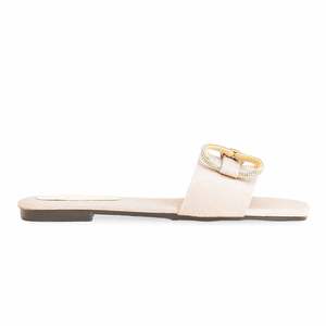 Pantoufles décontractées dorées pour femmes CL1992 Fourrure à la mode pour pantoufles - Product Image 4