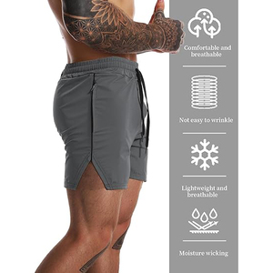 Charcoal Grey <b>Men</b> Gym Shorts Quick Dry Polyester Athletic Shorts for Fitness Training Running Workout Sports <b>Trunks</b> - Product Image 4