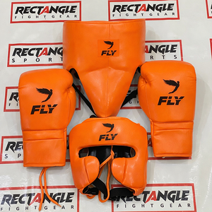 Brand New Leather Fly Training Sparring Set Custom Made Soft <b>Comfortable</b> Fly Kickboxing Gloves Latest Model Fly Boxing Sets - Product Image 2