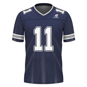 Servicio OEM, Jersey de Fútbol Americano de Manga Corta, Impreso, Transpirable, Ecológico, Tejido que Absorbe la Humedad, Ropa Deportiva - Product Image 1
