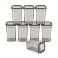 Transparante PET spuitgegoten keukenopbergdoos 1000ML luchtdicht BPA-vrij voor ontbijtgranen, gedroogd fruit, snacks en voedsel