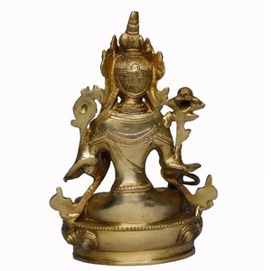 Murti de Buda Tradicional de Latón Chapado en Oro Pulido de Excelente Calidad para Templo o Sala de Oración, Disponible como Regalo al Mejor Precio - Product Image 2