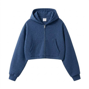 Women’s <b>Cropped</b> <b>Zip</b>-<b>Up</b> Hoodie Casual Fleece Sweatshirt Oversized Crop Hoodie for Women Streetwear <b>Zip</b> Jacket high quality - Product Image 5