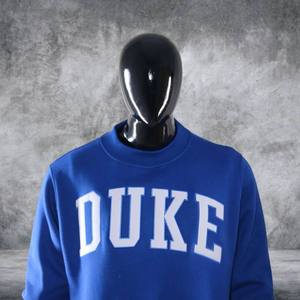 Sweat-shirt à col rond bleu Duke pour homme, coupe classique, en molleton, imprimé lettres, décontracté, pour l'automne - Product Image 2