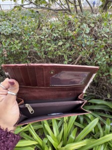 Western Style Cowhide Leather Clutch Purse <b>Phone</b> Case Wallet Brown Stylish Hair on Hide Fur Leather Wallet Gift Women's - Product Image 6