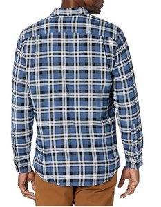 Chemises en flanelle surdimensionnées pour hommes, personnalisées en coton et polyester, à motif à carreaux, respirantes, pour les sports de plein air - Product Image 1