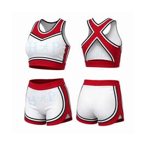 Conjunto de Práctica Personalizado para Equipos de Porristas AllStar, Sublimado, Top Corto, Sujetador Deportivo, Pantalones Cortos de Gimnasia - Product Image 1