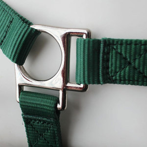 Harnais de cheval tissé vert avec boucles métalliques et sangles réglables pour l'équitation, avec support de nuque rembourré - Product Image 3
