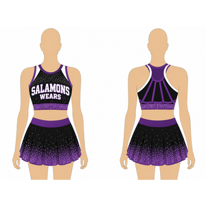 Servicio OEM del Fabricante, Conjuntos de Vestidos de Animadoras para Niños, Ropa de Práctica de Animadoras Personalizada, Hecha de Spandex en Pakistán - Product Image 2