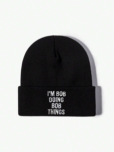 Red Beanie Hat With Embroidery I'm Bob Doing Bob Things Unisex Casual <b>Winter</b> <b>Cap</b> for Adults Wholesale <b>Winter</b> Beanie Hats - Product Image 6