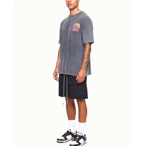 Camiseta Oversize Personalizada de Alta Calidad, Transpirable, con Estampado Lateral, para Hombre, con Logotipo Bordado - Product Image 2