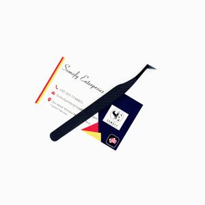 Pinzas para Pestañas de Acero Inoxidable Negro Mate de 90 Grados Personalizadas de Somofy Enterprises, Juego de Pinzas para Pestañas de Volumen Sostenible, Duraderas - Product Image 6